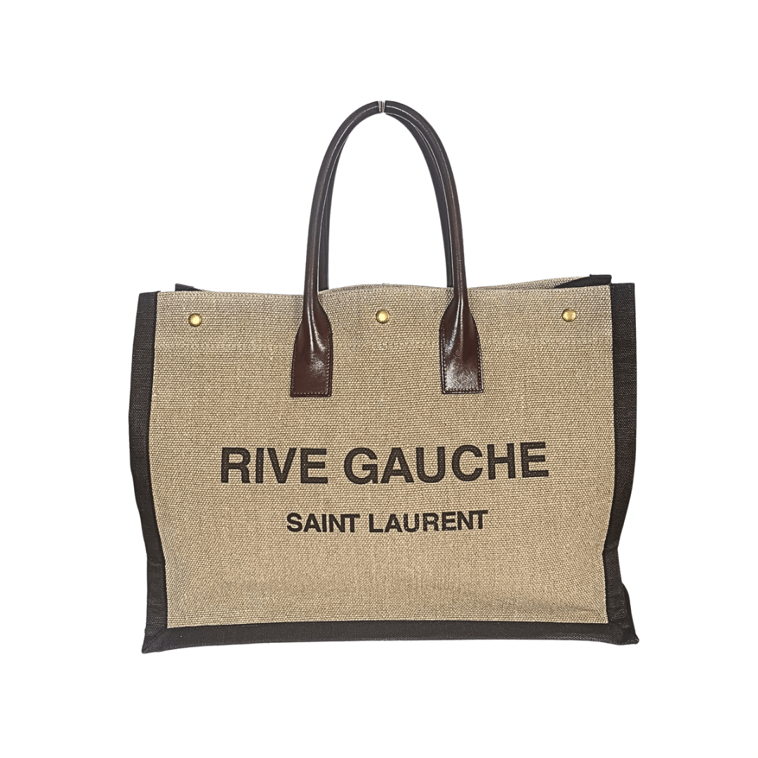 【関税込み】saint laurent Rive Gauche' large shopping bag RIVE GAUCHE large tote bag in smooth leather | Saint Laurent