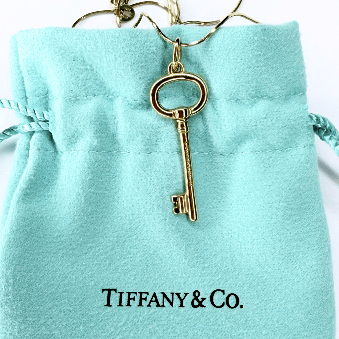 Tiffany & Co. 18K Yellow Gold Key Pendant