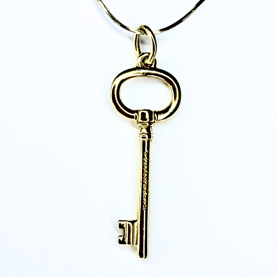 Tiffany & Co. 18K Yellow Gold Key Pendant