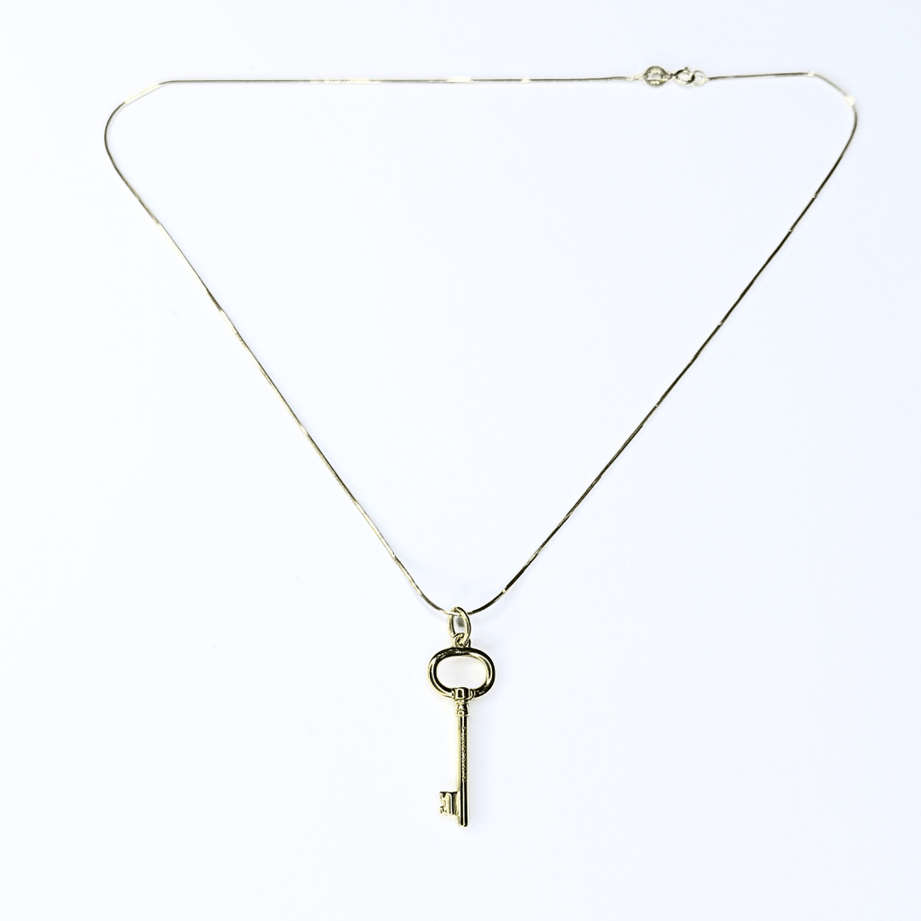 Tiffany & Co. 18K Yellow Gold Key Pendant
