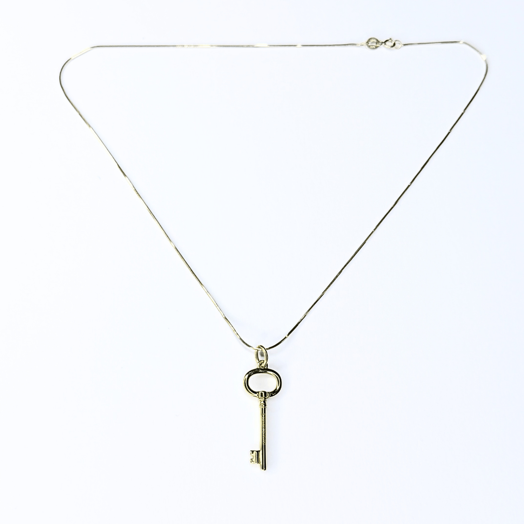 Tiffany & Co. 18K Yellow Gold Key Pendant