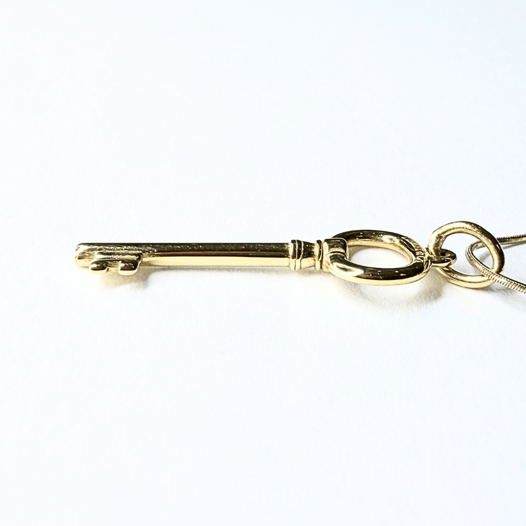 Tiffany & Co. 18K Yellow Gold Key Pendant