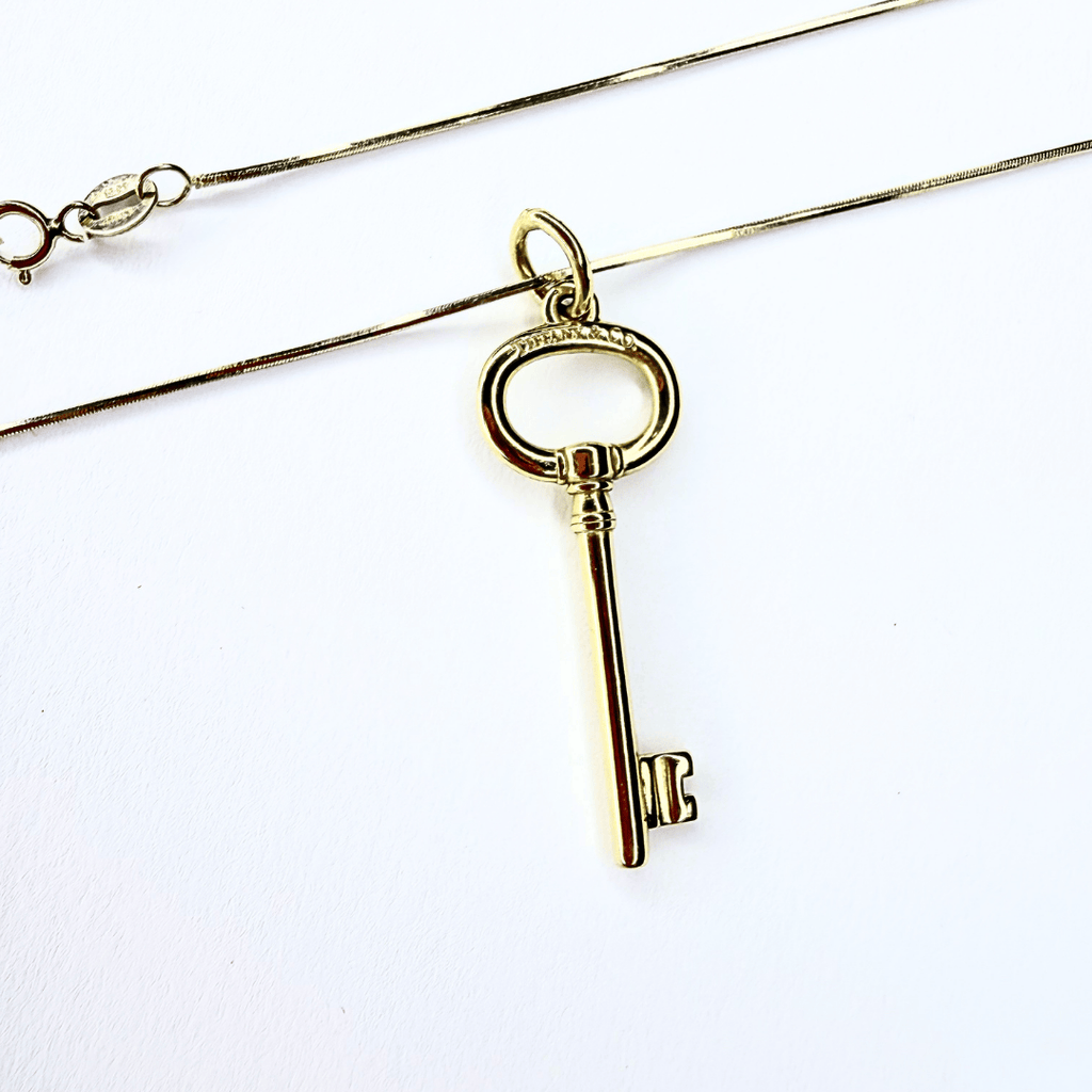 Tiffany & Co. 18K Yellow Gold Key Pendant