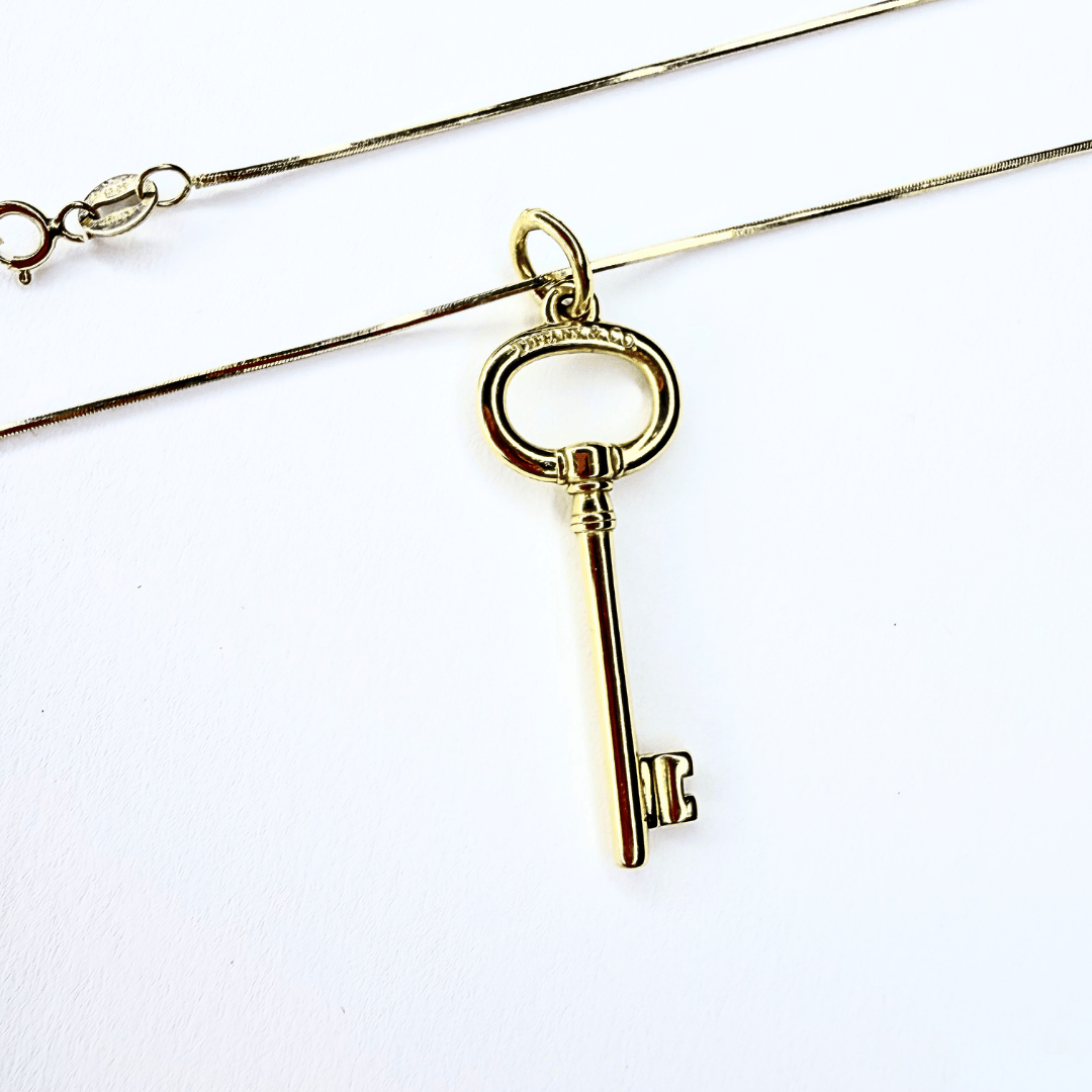 Tiffany & Co. 18K Yellow Gold Key Pendant