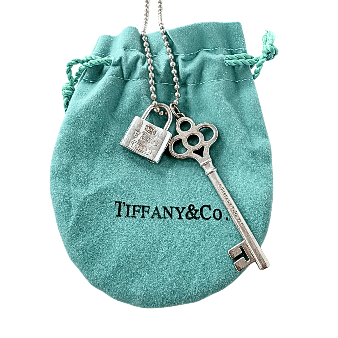 Tiffany & Co Crown Key and Lock Chain Necklace