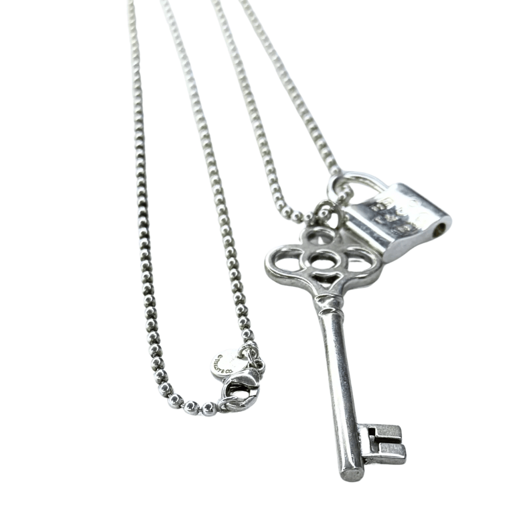 Tiffany & Co Crown Key and Lock Chain Necklace