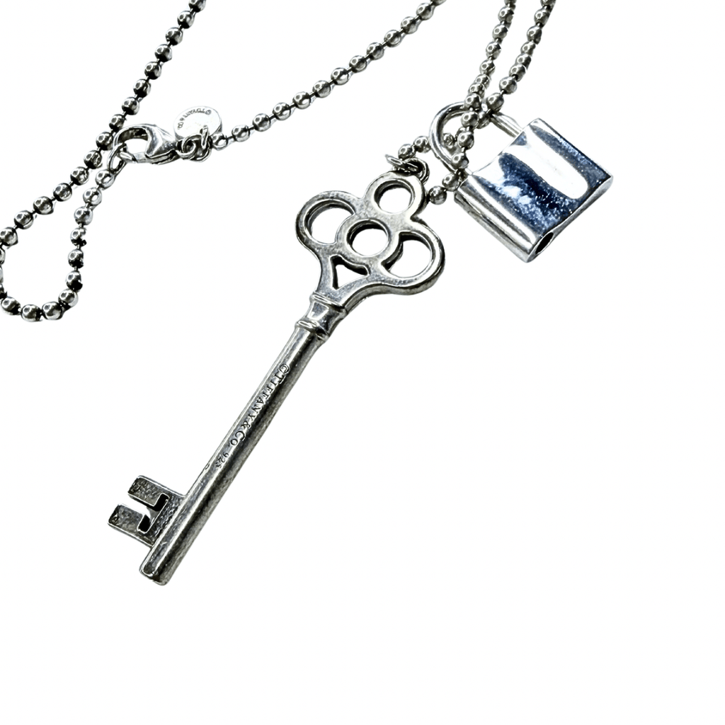 Tiffany & Co Crown Key and Lock Chain Necklace