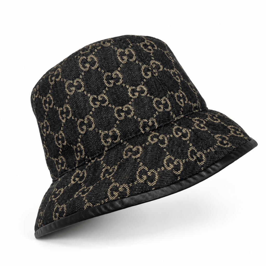 Gucci GG Logo Denim Bucket Hat