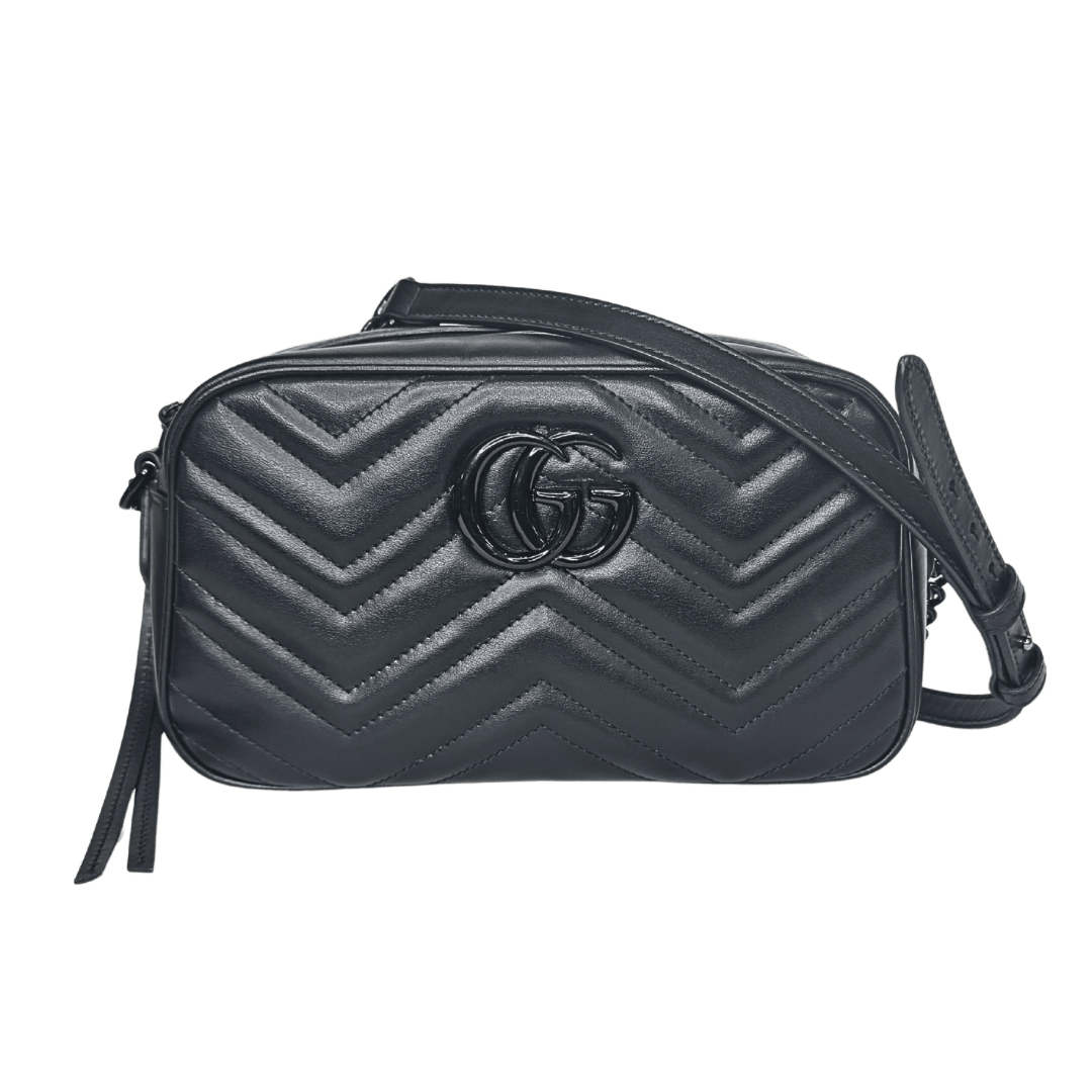 Gucci Black on Black Marmont Camera Bag