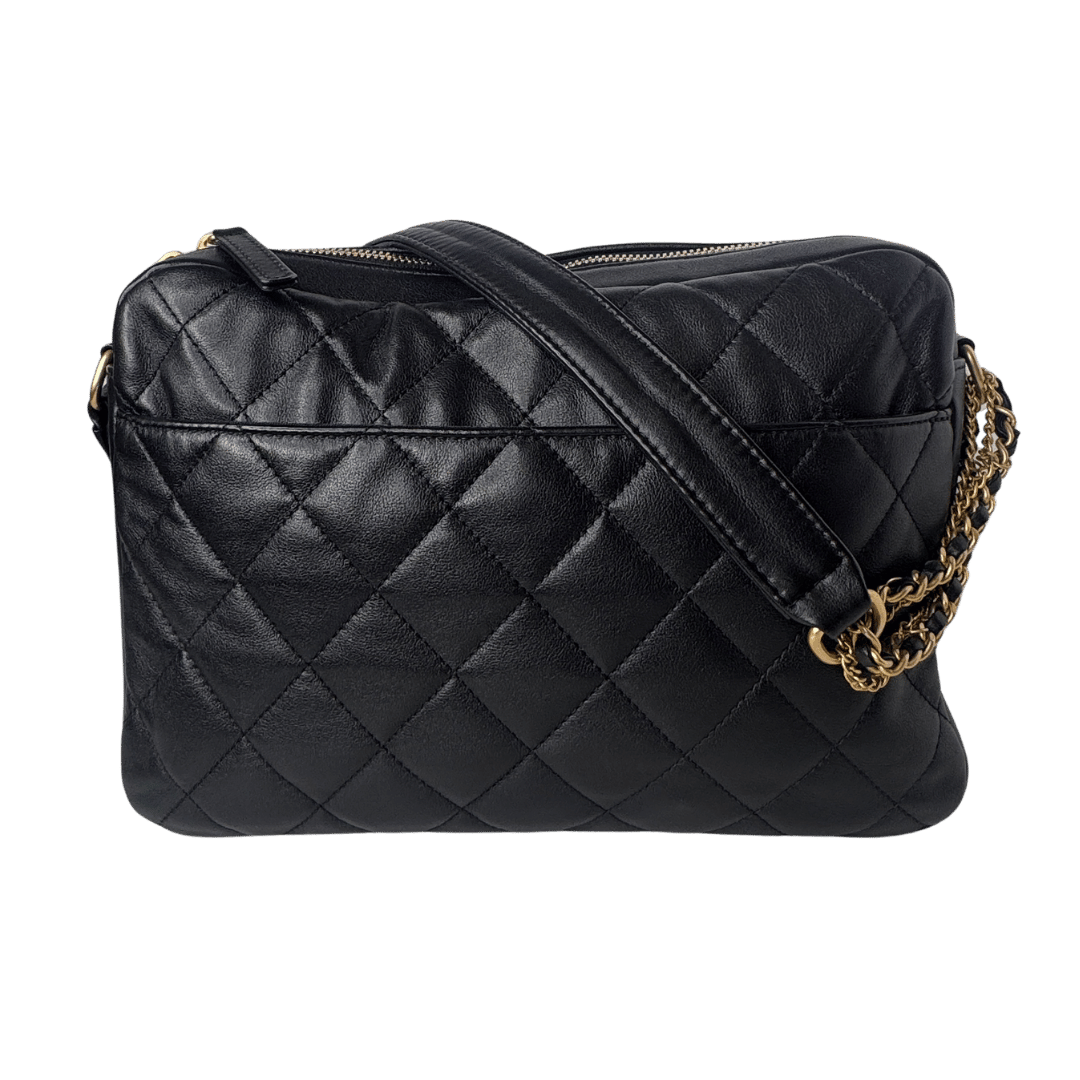 Chanel Quilted Logo Camera Bag Large