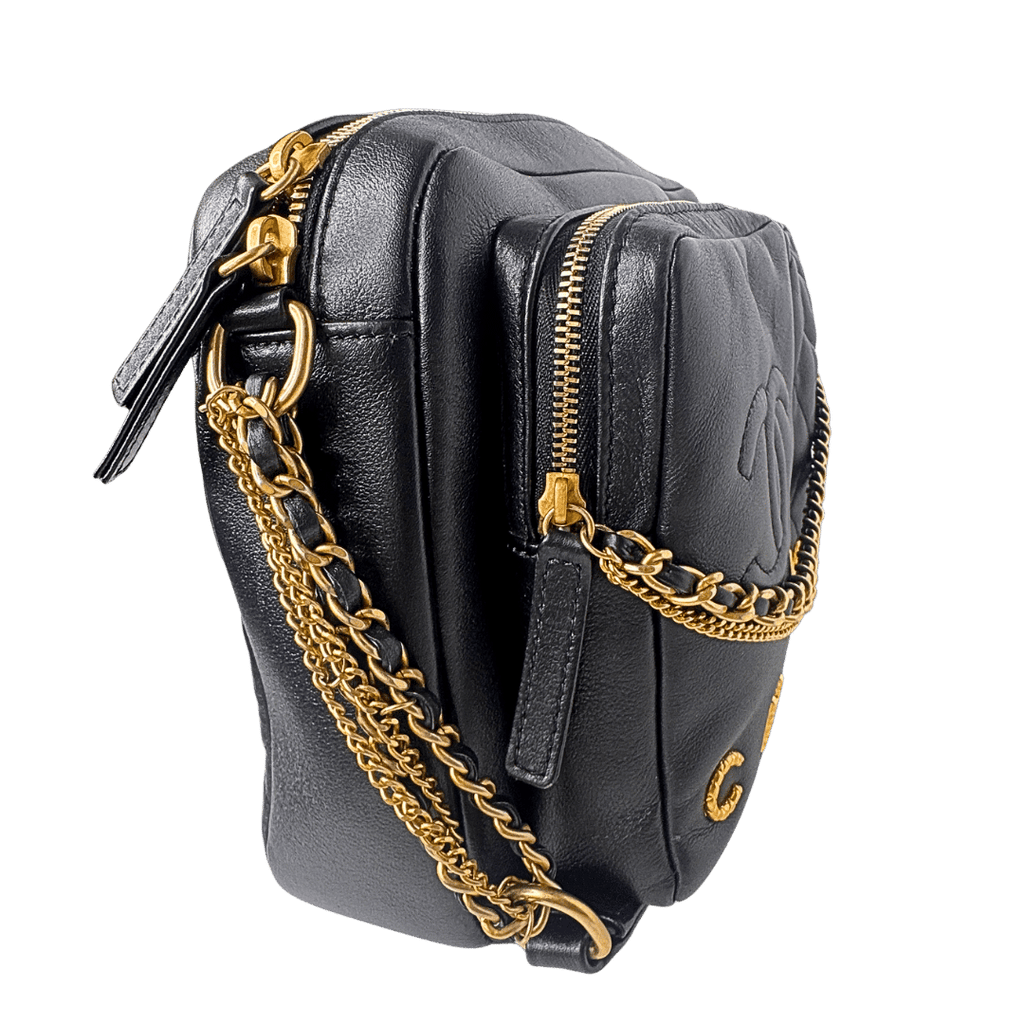 Chanel Quilted Logo Camera Bag Large
