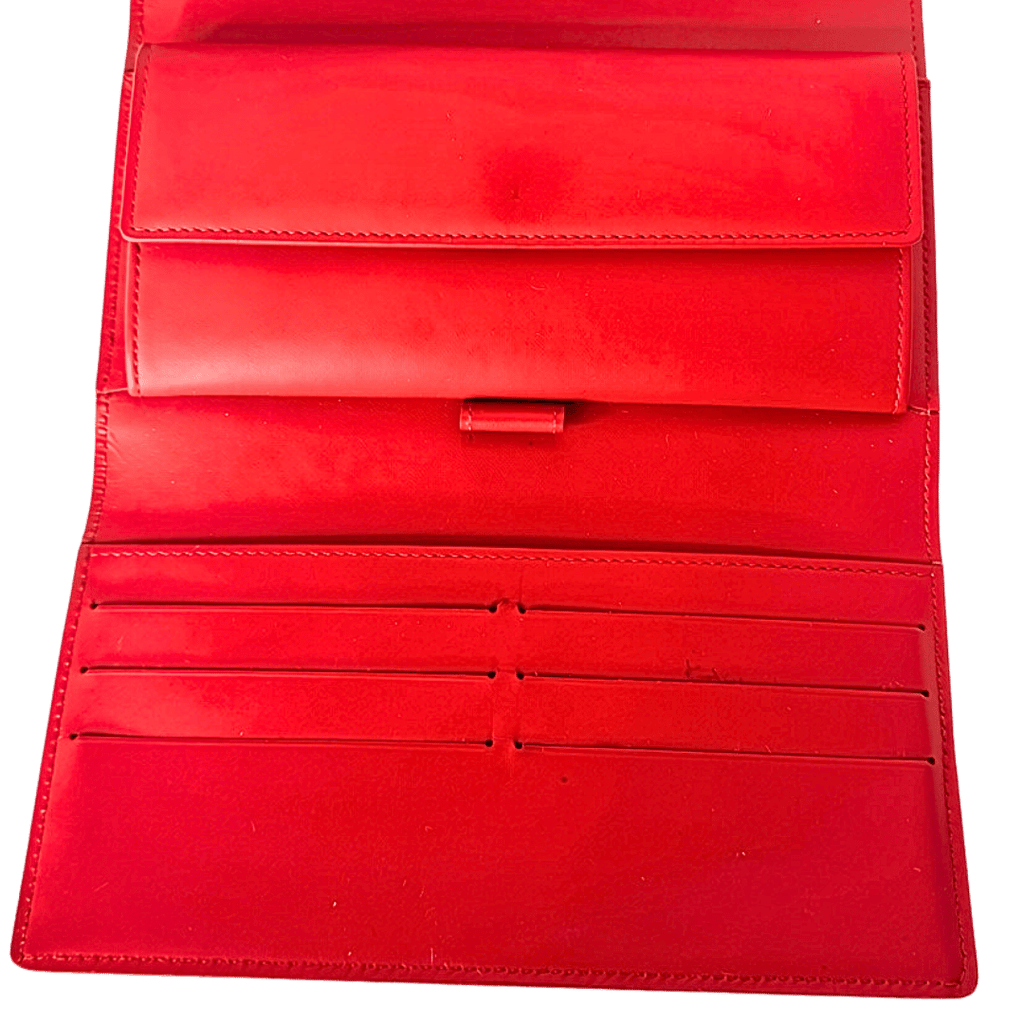 Louis Vuitton Monogram Vernis Sarah Wallet Red