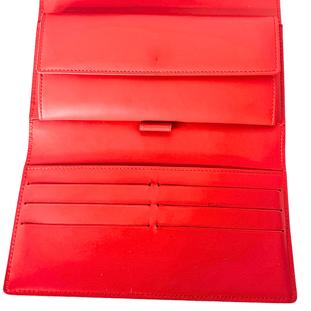 Louis Vuitton Monogram Vernis Sarah Wallet Red