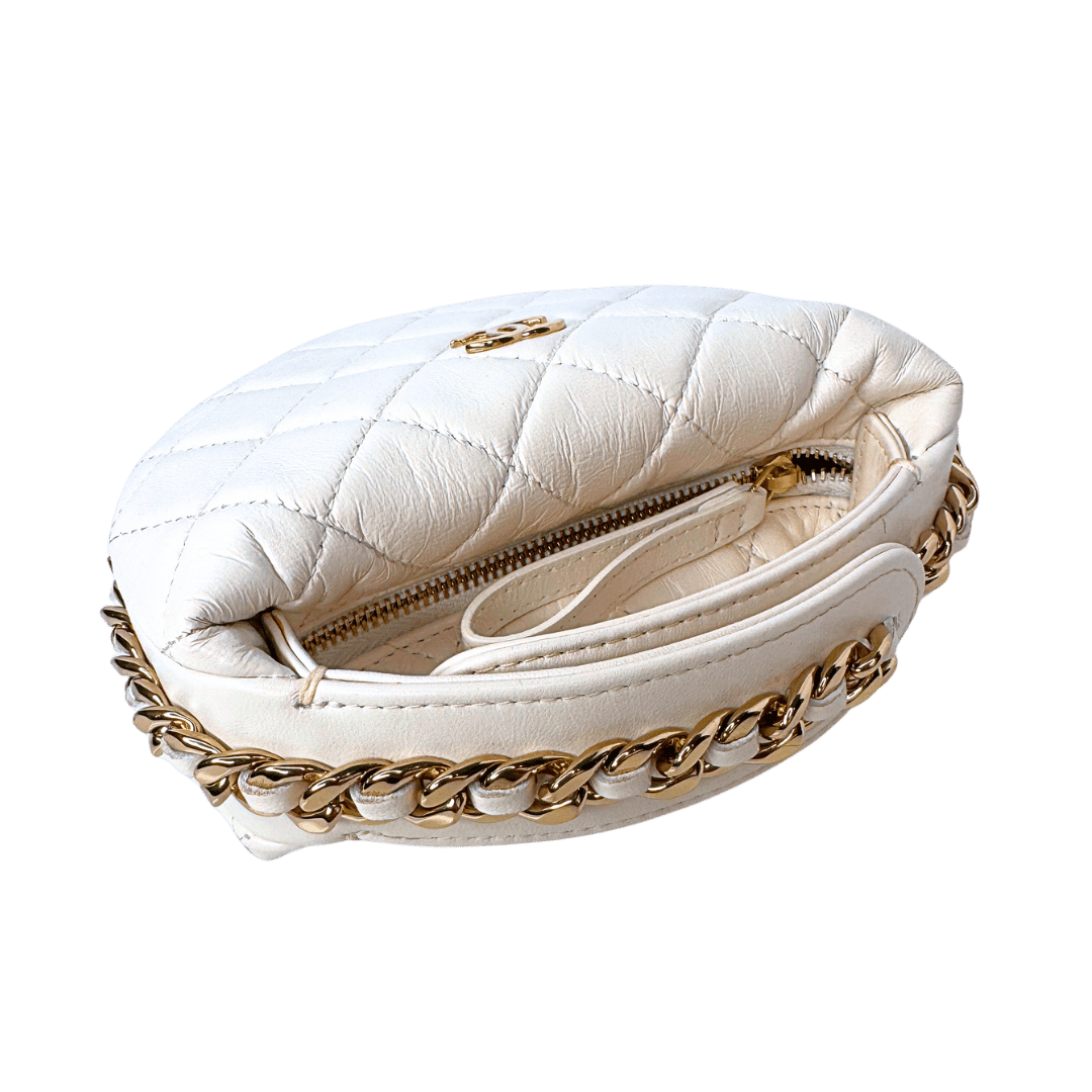 Chanel Quilted Chain Around Hobo Pouch