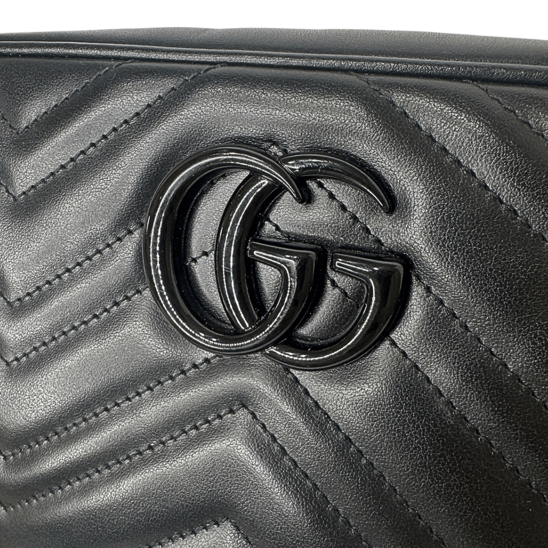 Gucci Black on Black Marmont Camera Bag