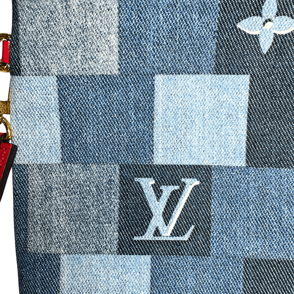 Louis Vuittton Denim Patchwork Monogram City Pouch Wristlet