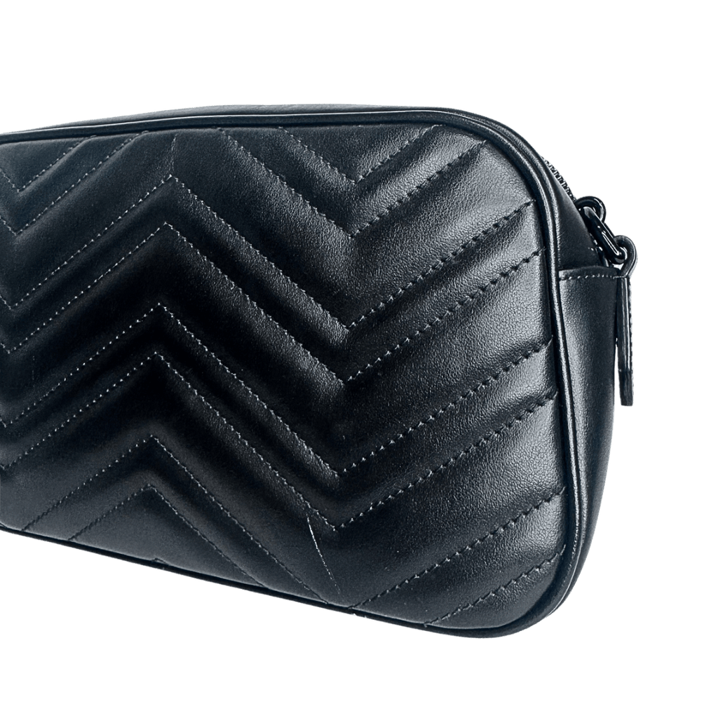 Gucci Black on Black Marmont Camera Bag