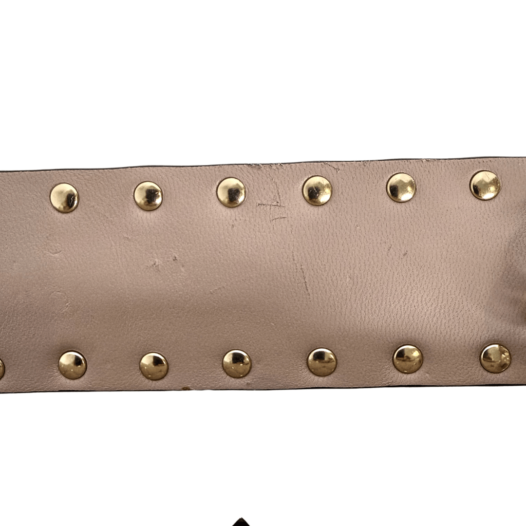 Valentino Rockstud Crystal Leather Top Handle Bag