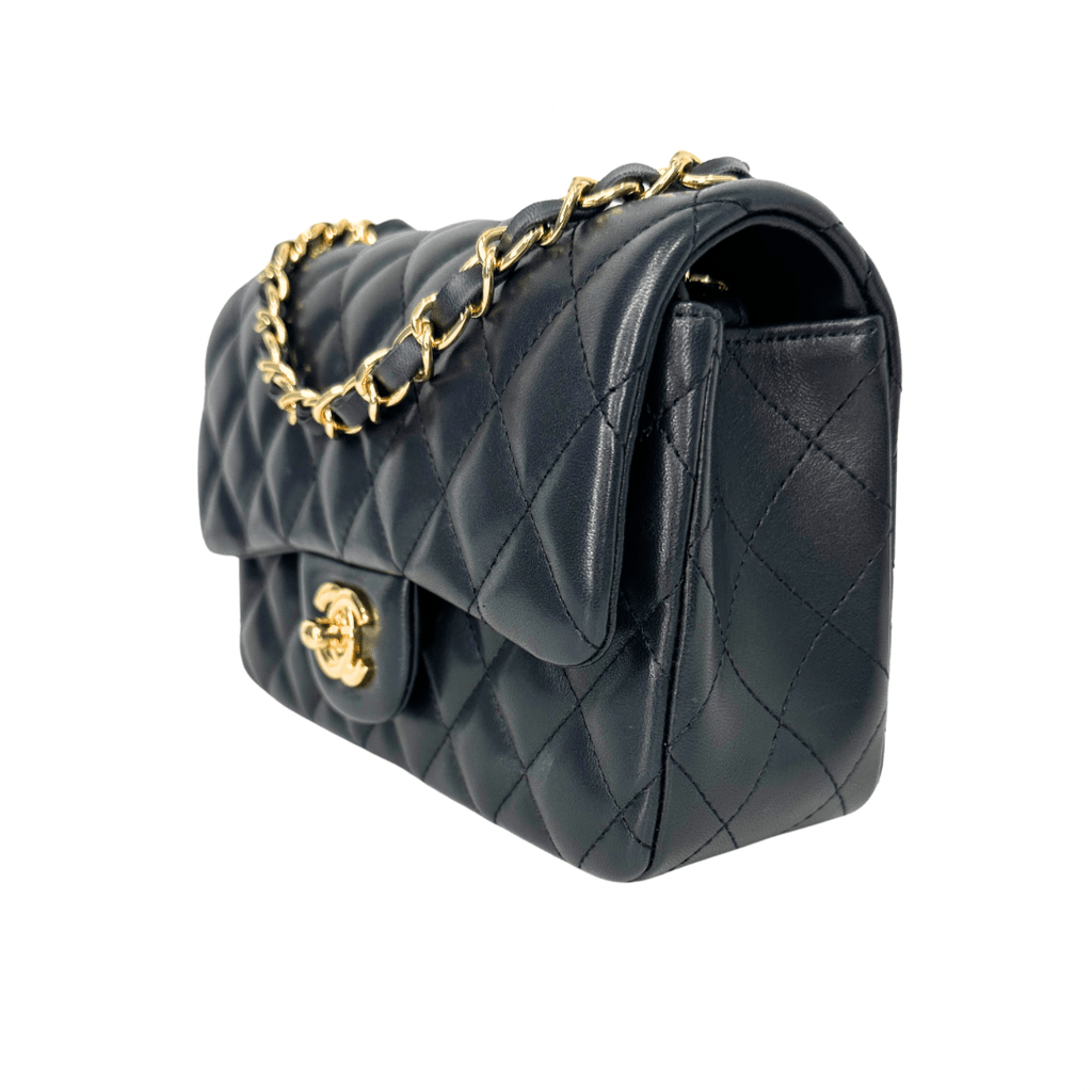 Chanel Lambskin Quilted Mini Rectangular Flap Bag
