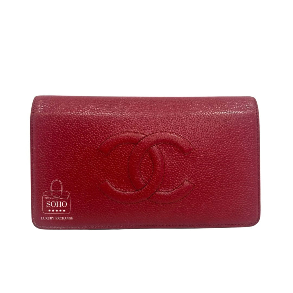 Chanel Leather Interlocking CC Continental Wallet