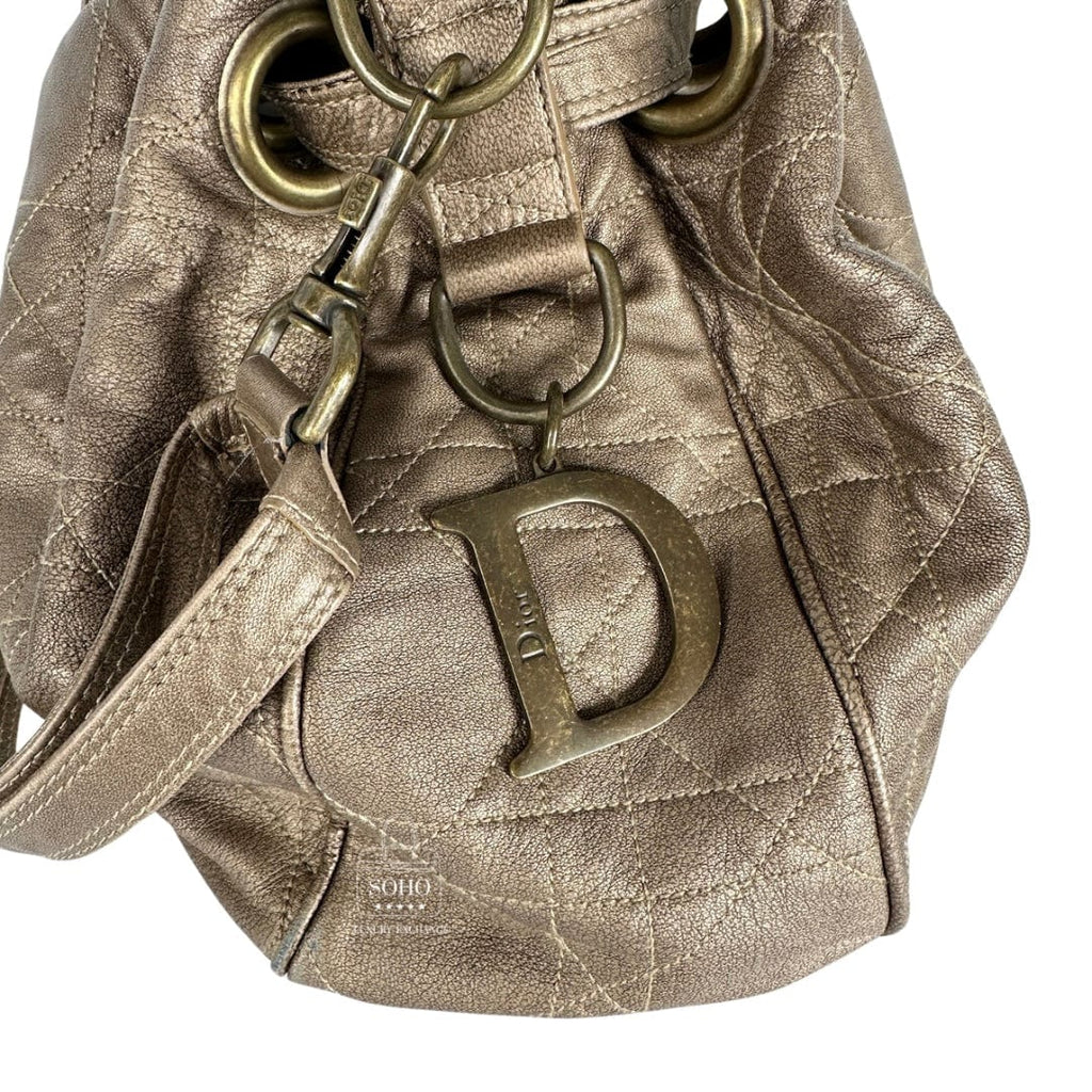 Christian Dior Cannage Drawstring Bag