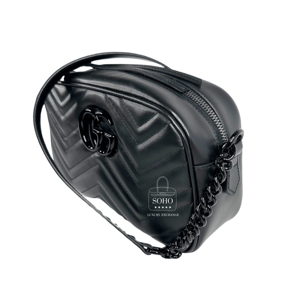 Gucci Matelasse Black on Black Marmont Camera Bag
