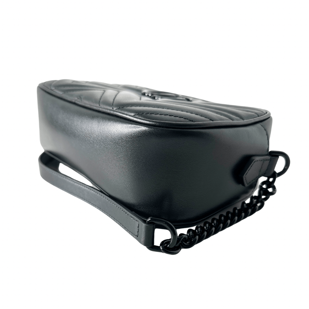 Gucci Matelasse Black on Black Marmont Camera Bag