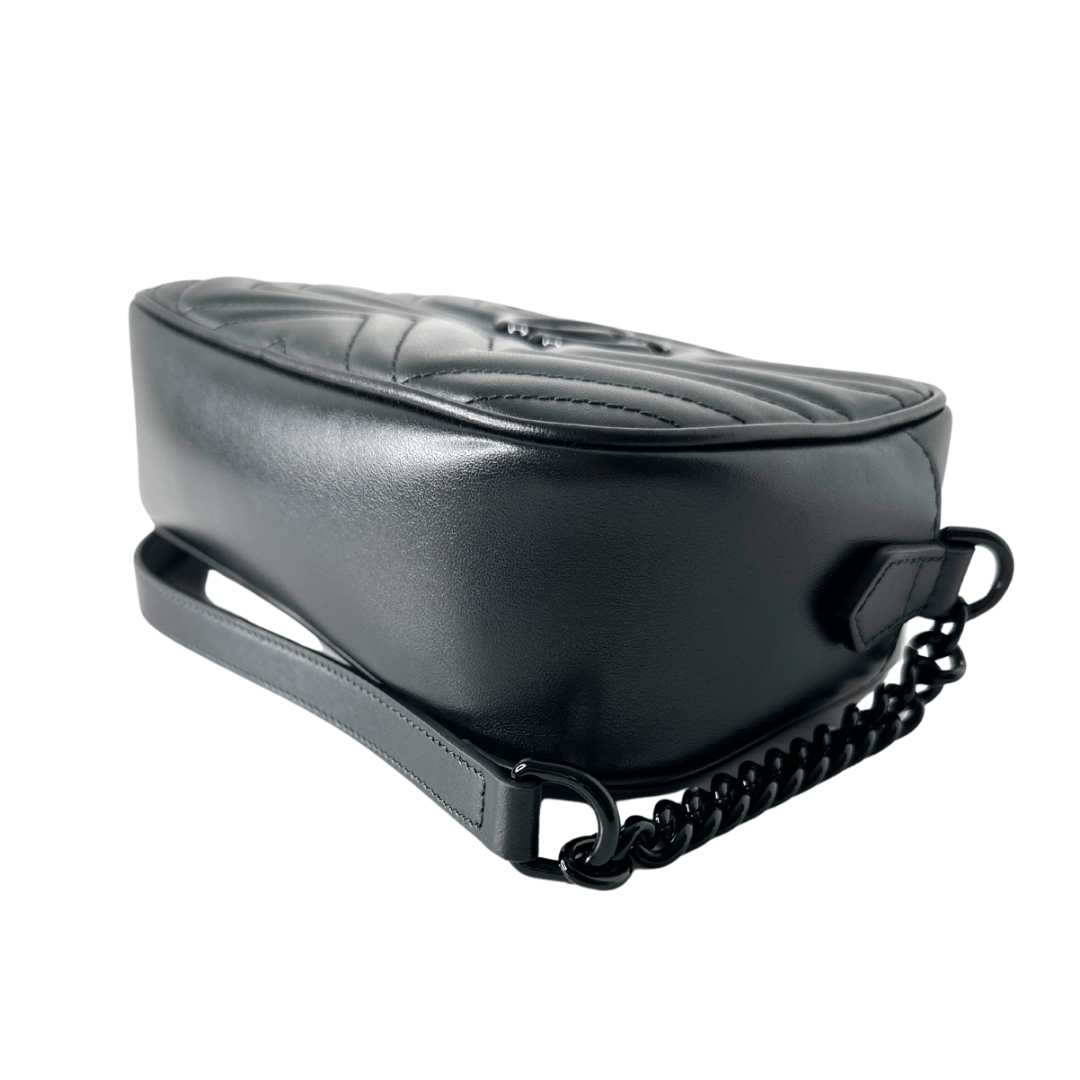 Gucci Matelasse Black on Black Marmont Camera Bag