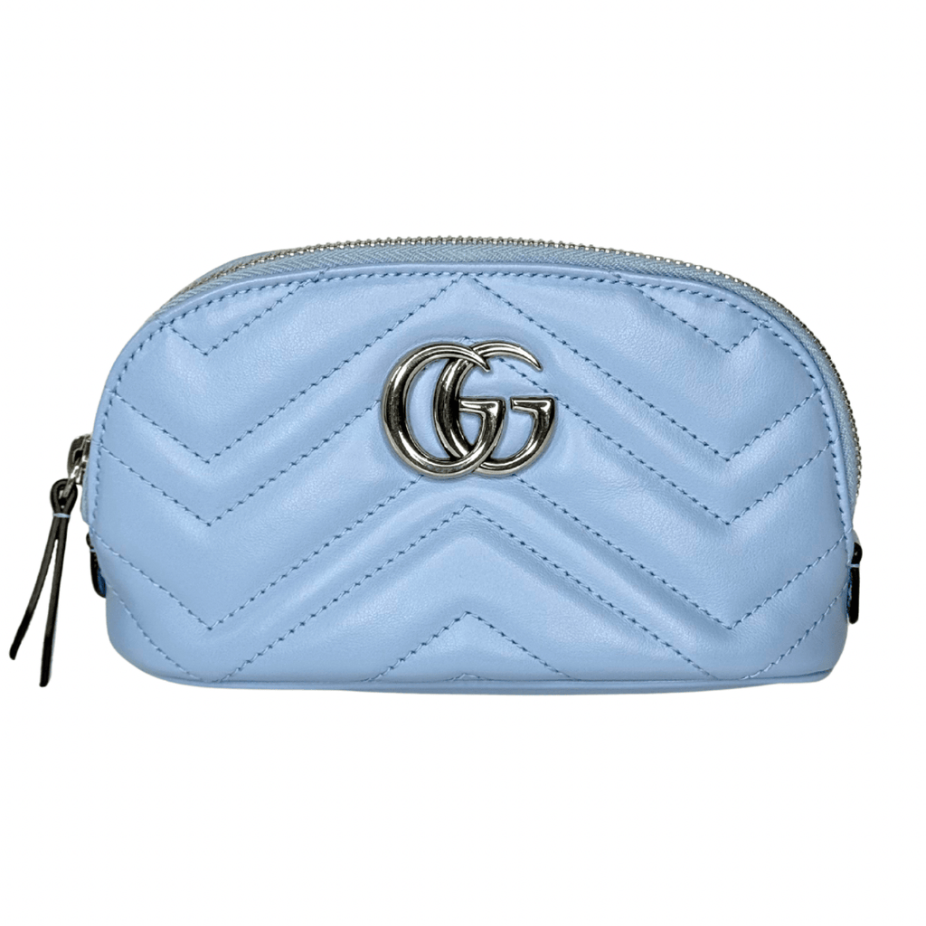 Gucci Marmont Chevron Zip Pouch