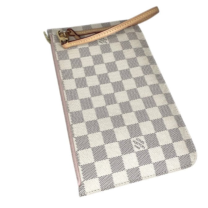 Louis Vuitton Damier Azur Neverfull and Pouch MM Rose