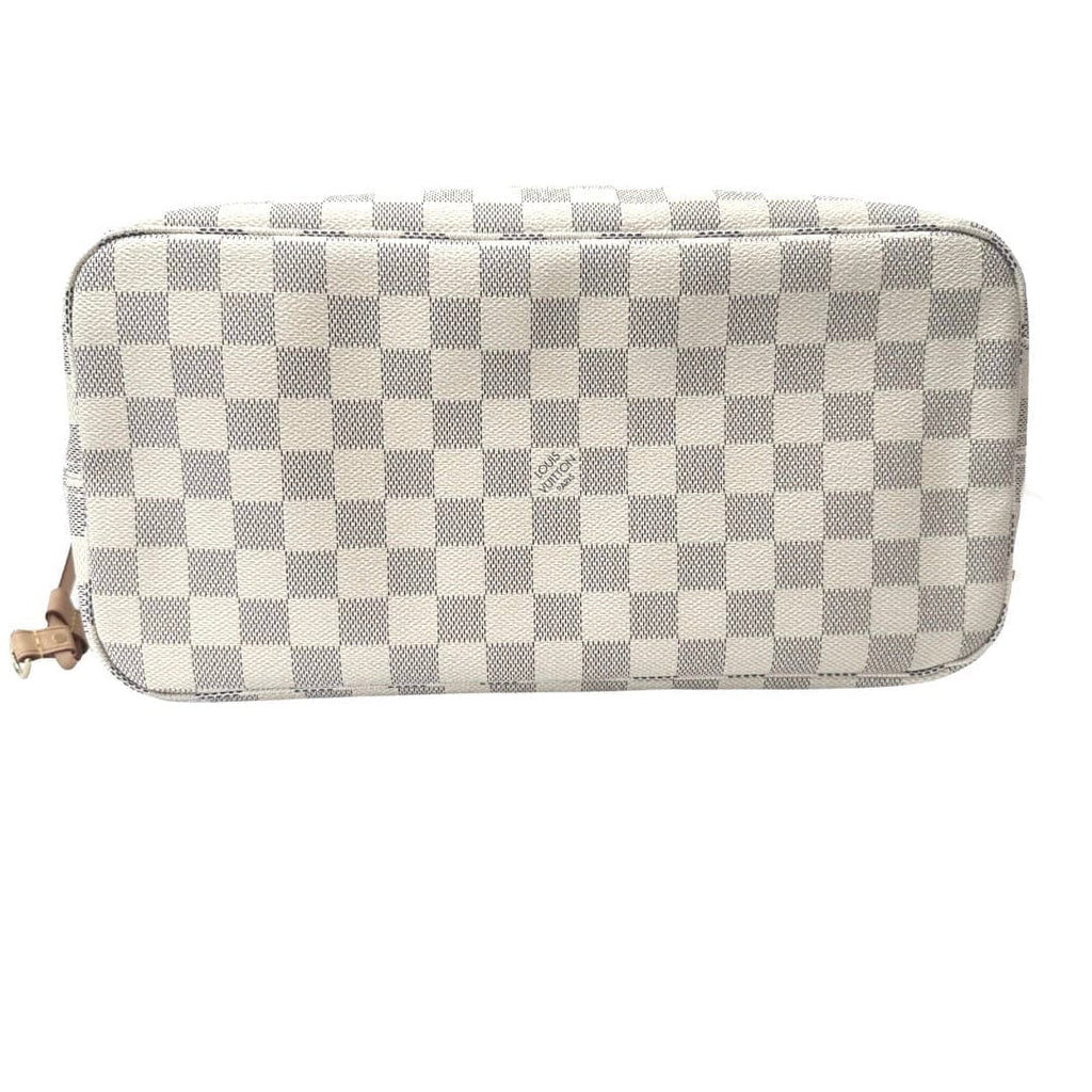Louis Vuitton Damier Azur Neverfull and Pouch MM Rose
