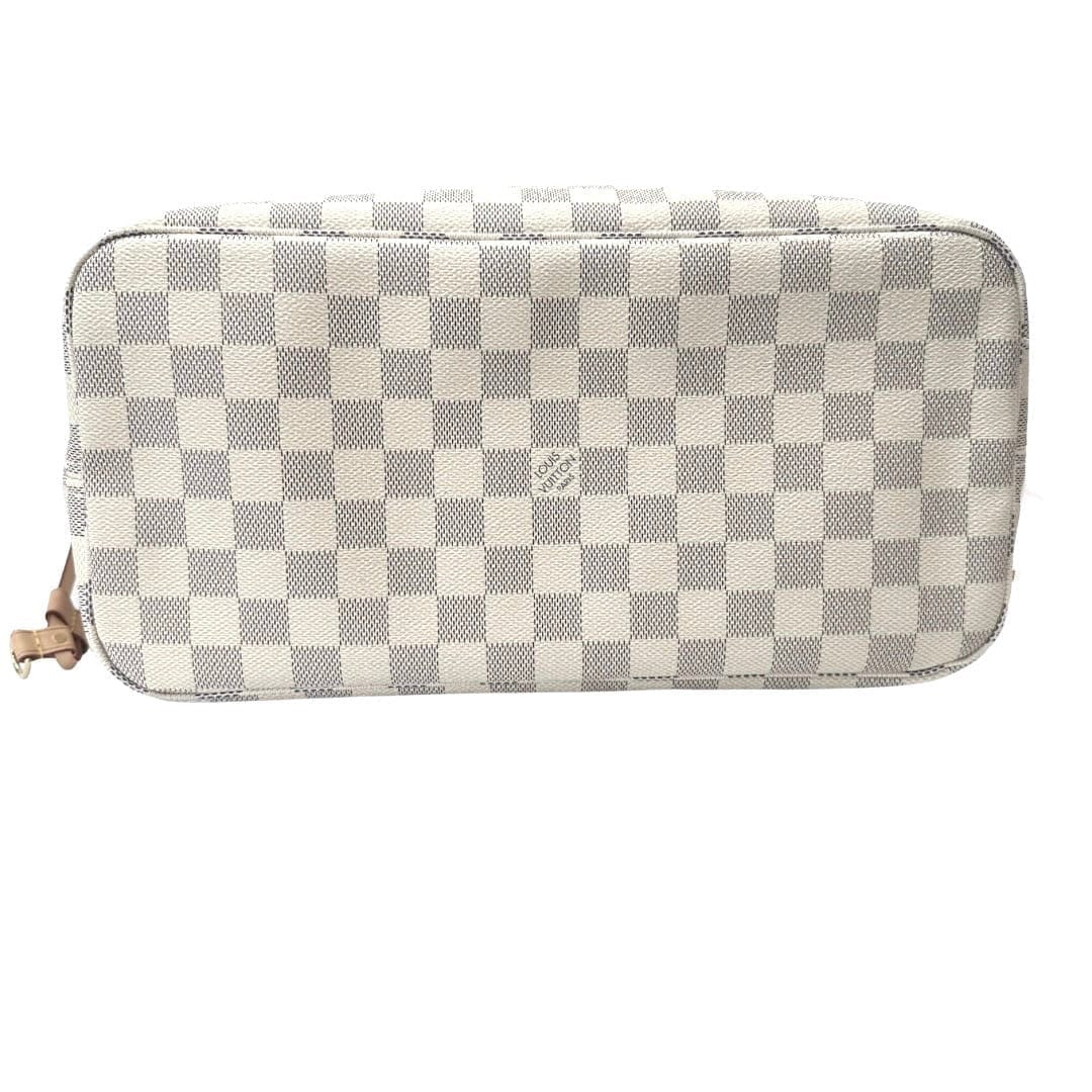 Louis Vuitton Damier Azur Neverfull and Pouch MM Rose