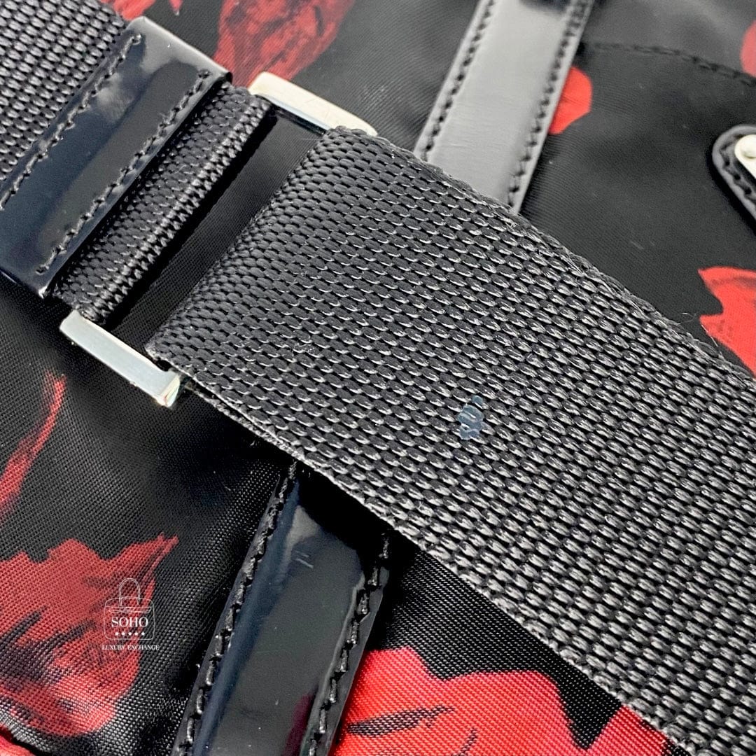 Prada Tessuto Floral Stampata Handle Crossbody