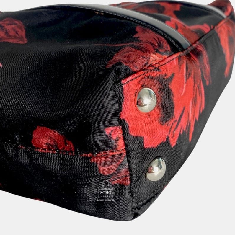 Prada Tessuto Floral Stampata Handle Crossbody