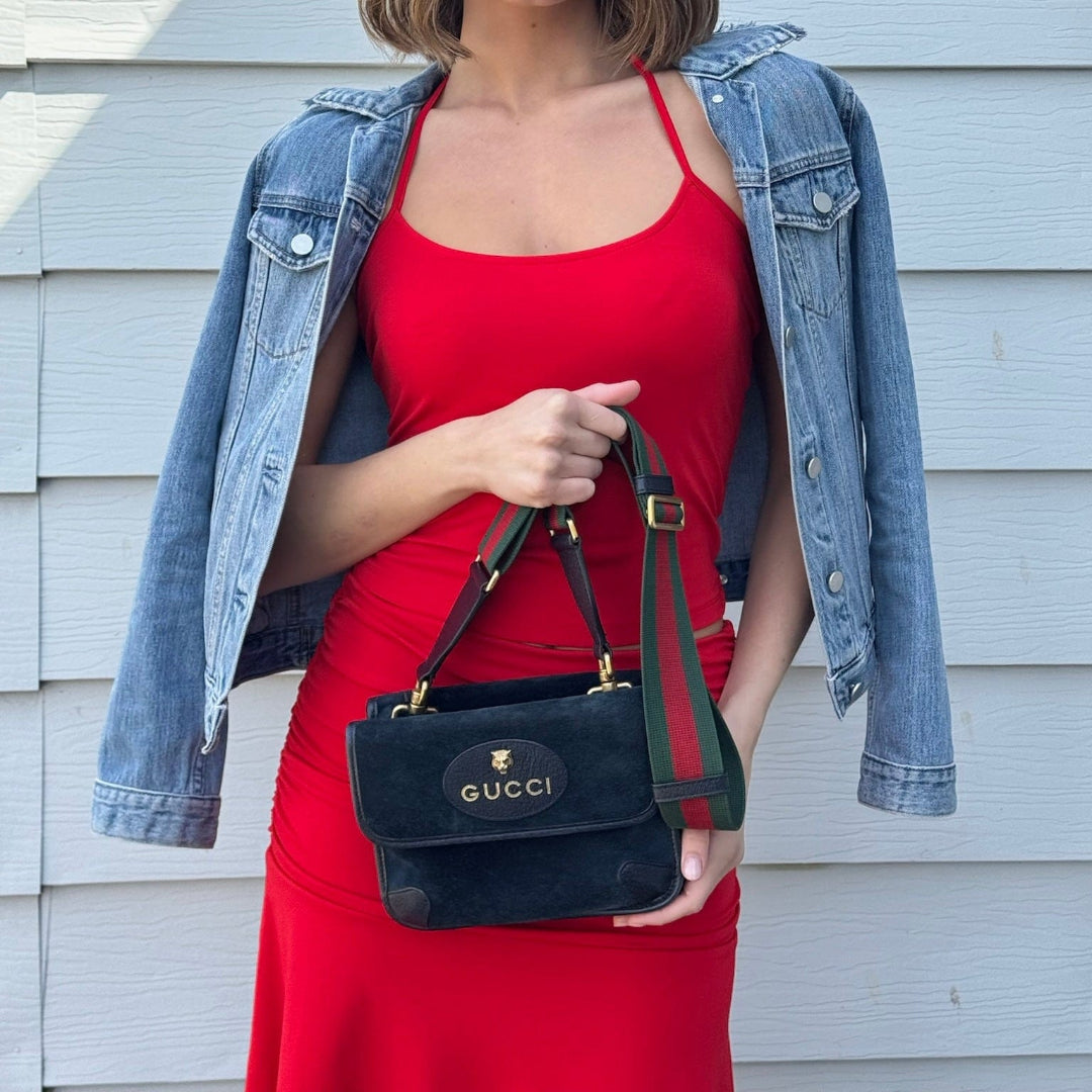 Gucci Neo Suede Messenger Bag