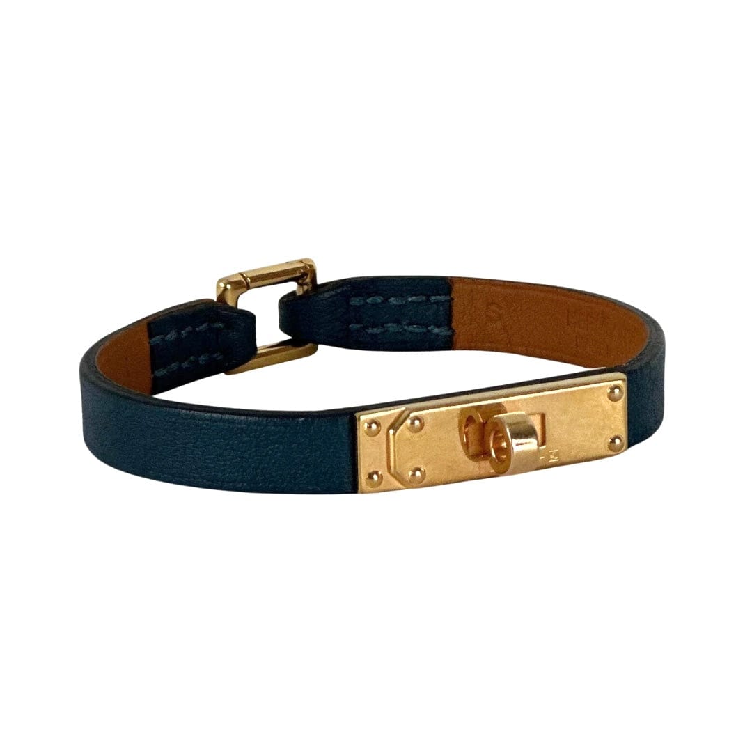 Hermes, Jewelry, Herms Epsom Kelly Micro Leather Bracelet