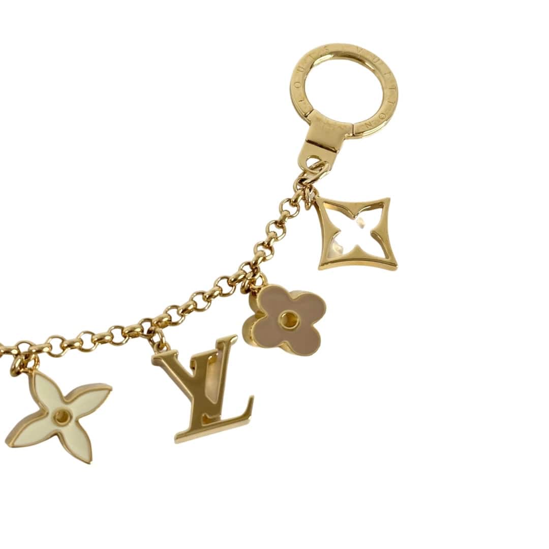 Louis Vuitton Louis Vuitton Fleur de Monogram Gold Tone Key Chain /