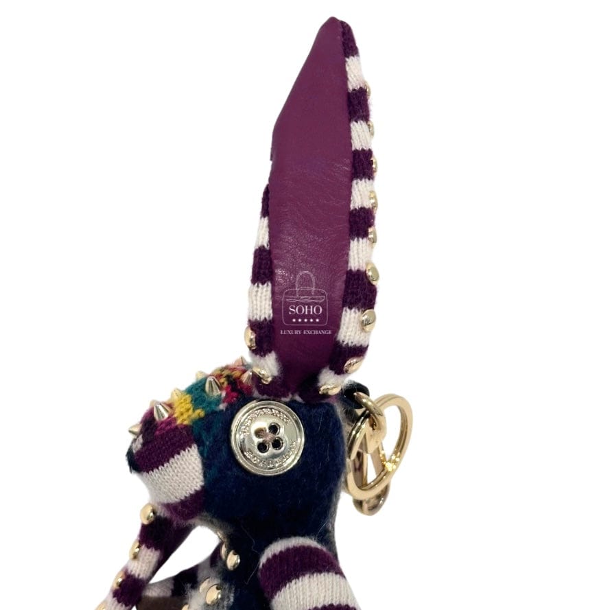 Burberry Vera The Hare Rabbit Studded Key Chain/Bag Charm