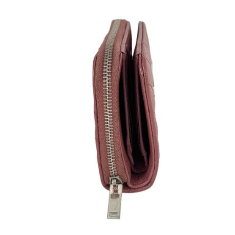 Saint Laurent Leather Compact Zip Around Wallet