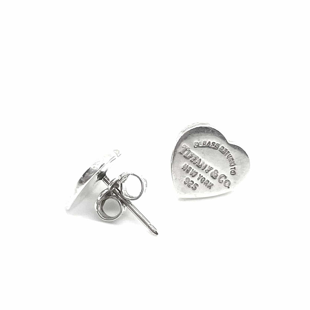 Tiffany & Co Silver Heart Tag Earrings