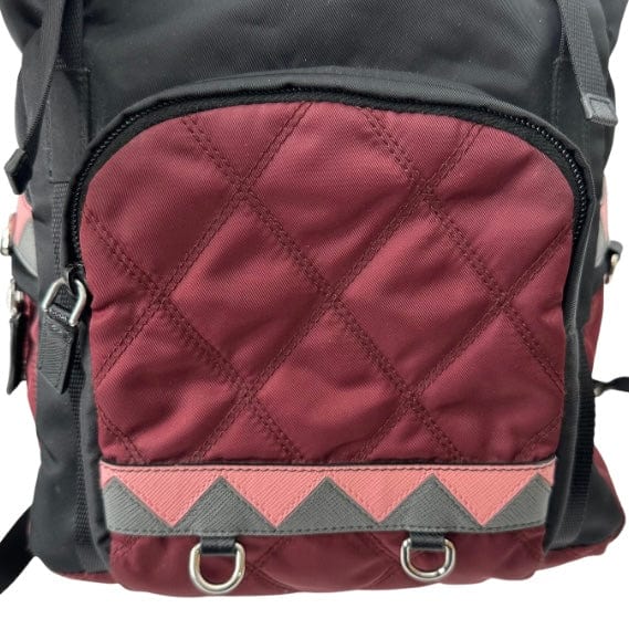 Prada Nylon Impunto Double Buckle Backpack