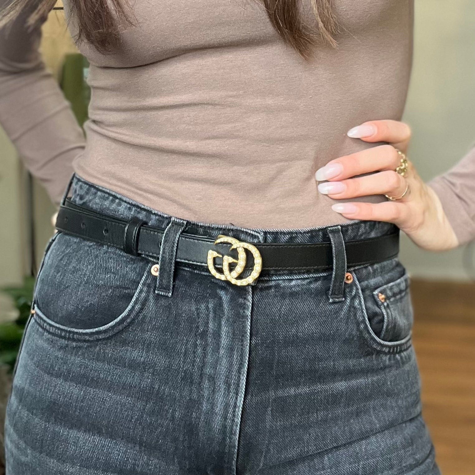 Pearl GG Belt - Gucci Belts