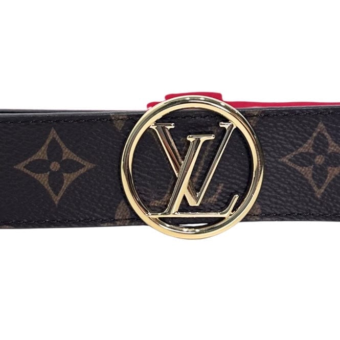 Louis Vuitton Monogram Circle Reversible Belt Sz 32/80