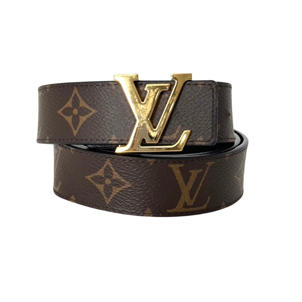Louis Vuitton LV Initiales Reversible Belt Monogram Empreinte Leather  Medium Black 1350891
