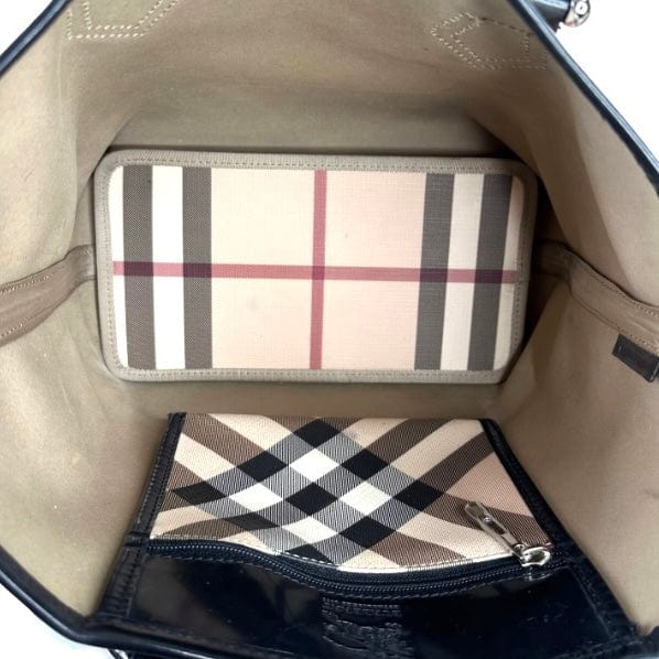 Burberry Beige/Black Supernova Check Coated Canvas Nickie Tote