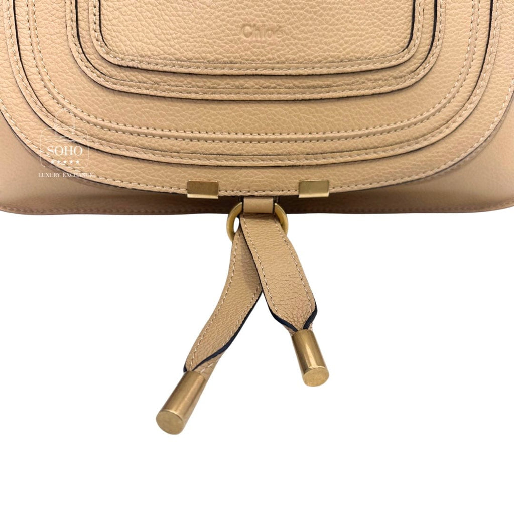 Chloe Leather Marcie Top Handle Bag w/ Strap