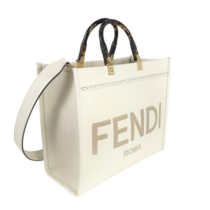 IetpShops Réunion - Fendi Kids logo-strap sandals - Brown 'Sunshine Medium' shopper  bag Fendi