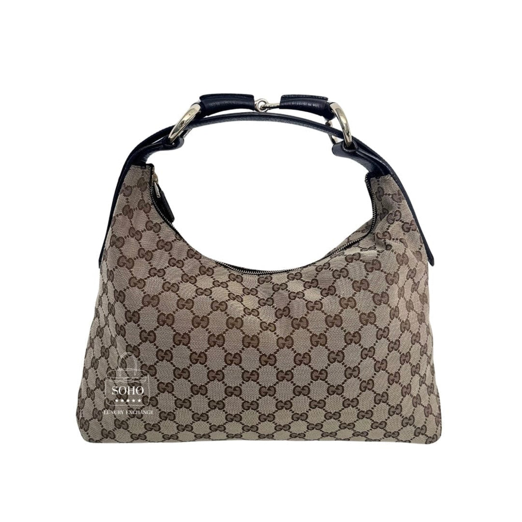 Gucci  GG Canvas Bag with horsebit hardware