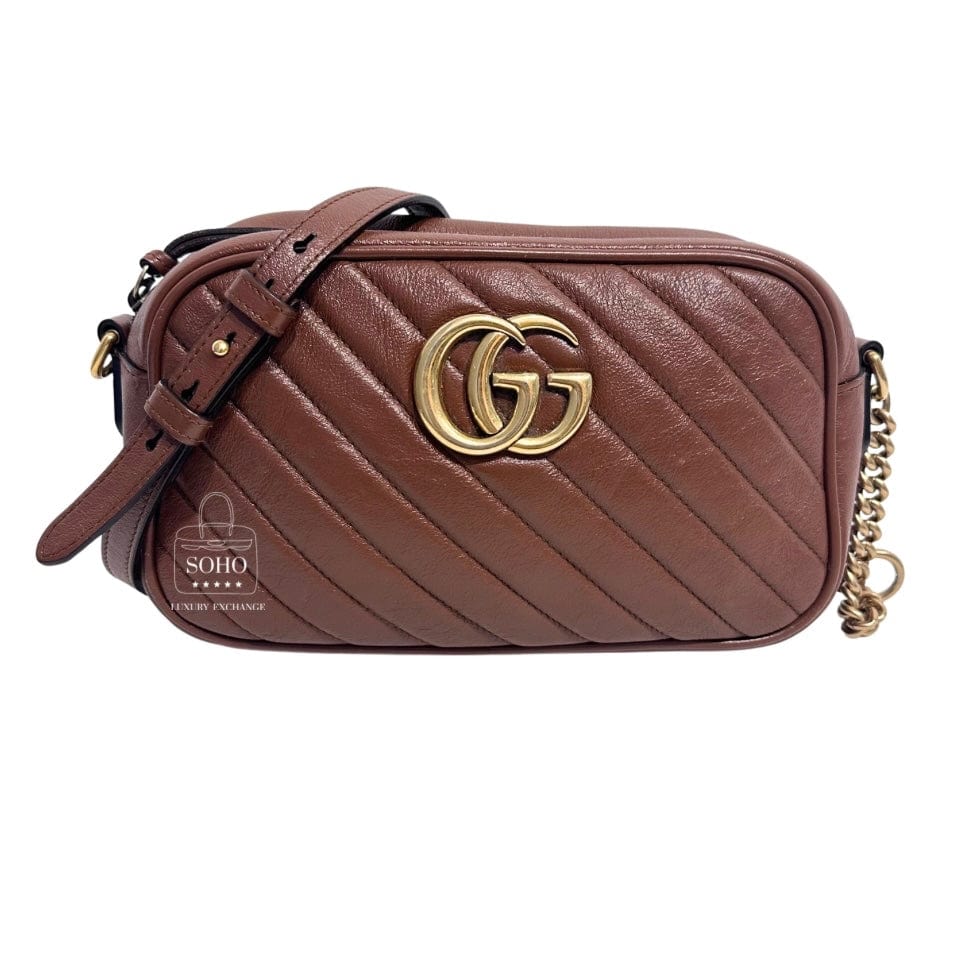 Gucci Matelasse Diagonal Marmont Crossbody