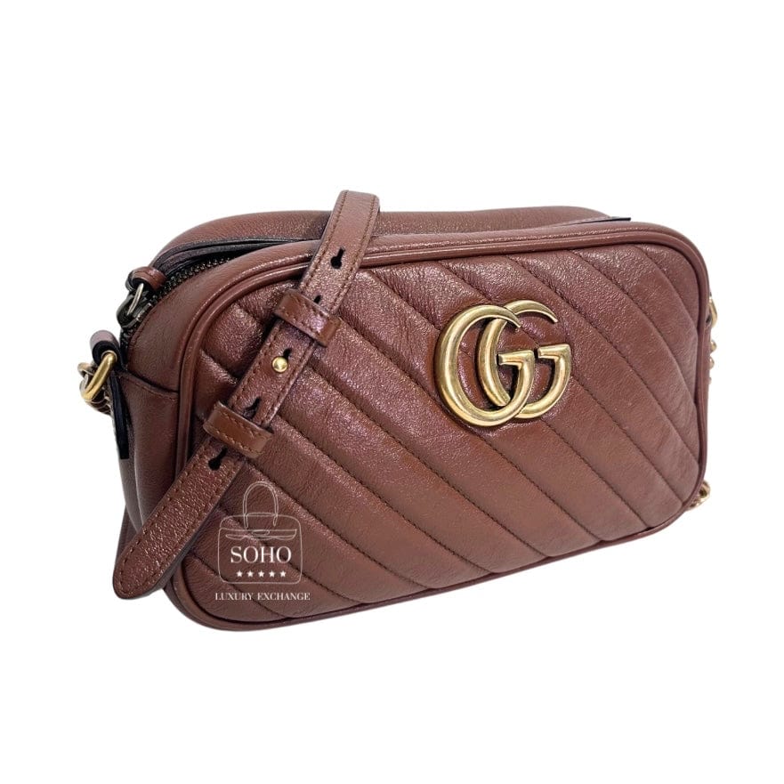 Gucci Matelasse Diagonal Marmont Crossbody
